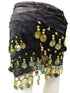 Black Belly Dance Gold Coins Belt For Adults and Kids Fancy Dress Costume Accessory